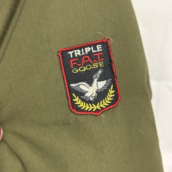 Vintage Triple F.A.T. Goose Puffer Coat Parka Jacket Sz 16/18 XL Fur Lined Hood - Picture 7 of 13